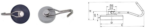 Magnetic Swivel hook magnet with Rotating and Swing Hook Magnetic Swivel hook magnet with Rotating and Swing Hook